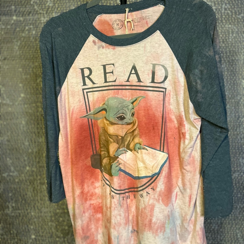 Out of Print Pink and Blue Tee
